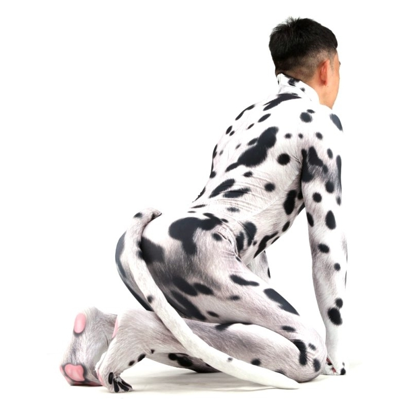 combinaison cosplay chien dalmatien noir blanc 5