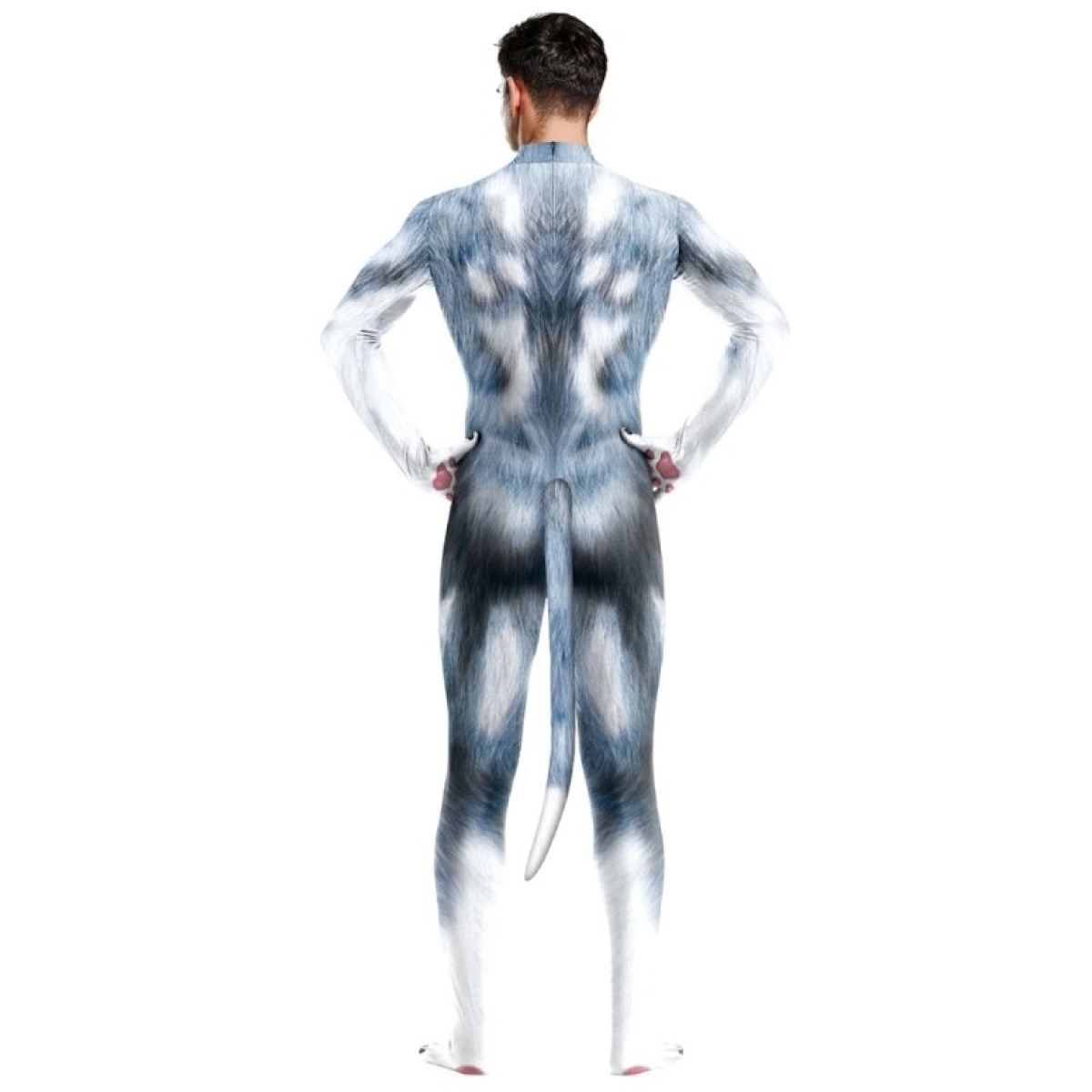 combinaison cosplay chien husky bleu gris 2