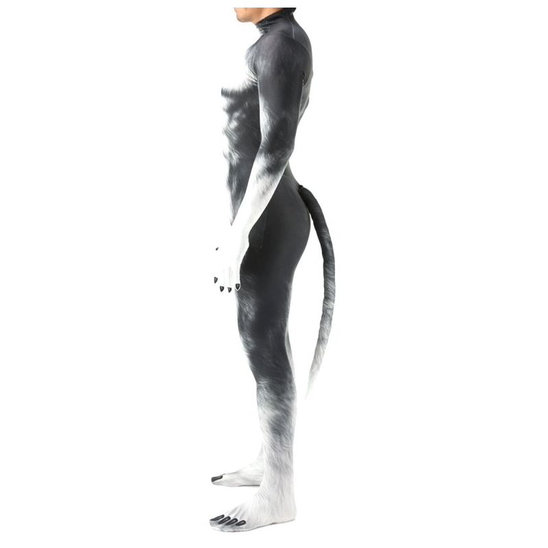 combinaison cosplay chien husky gris 2