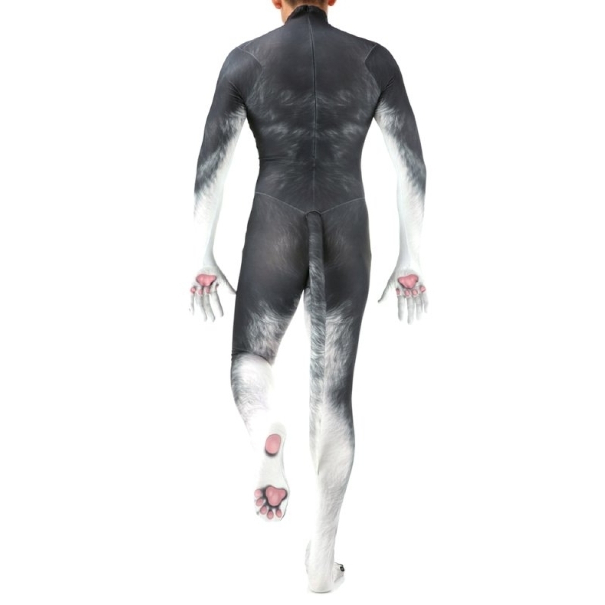 combinaison cosplay chien husky gris 4