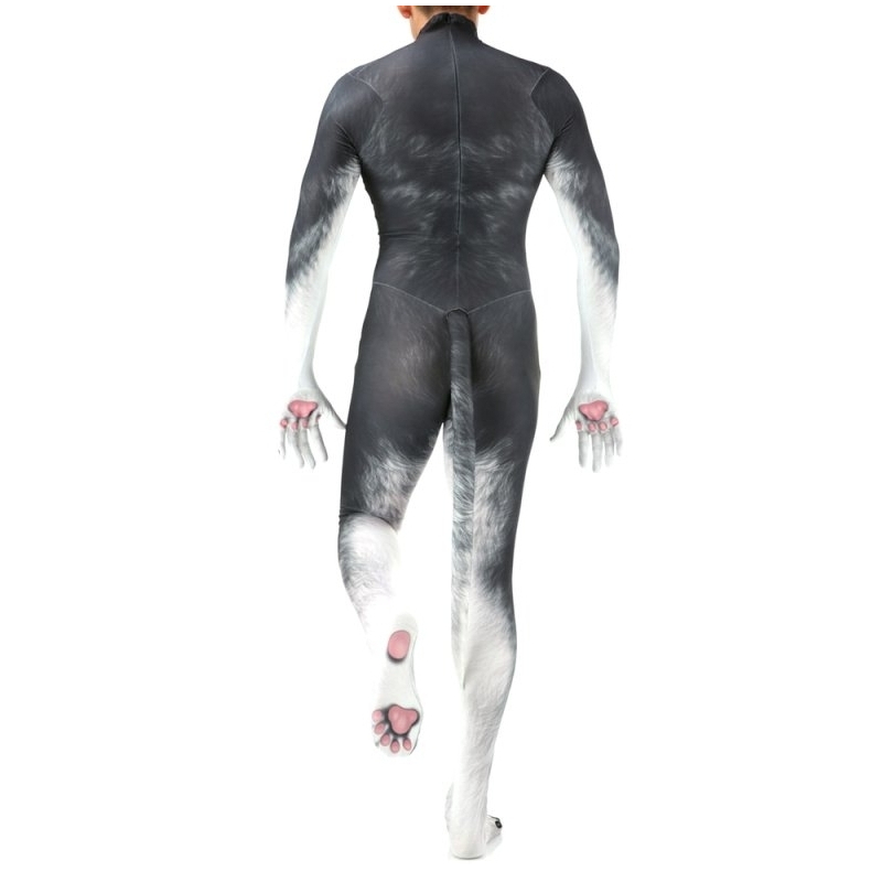 combinaison cosplay chien husky gris 4