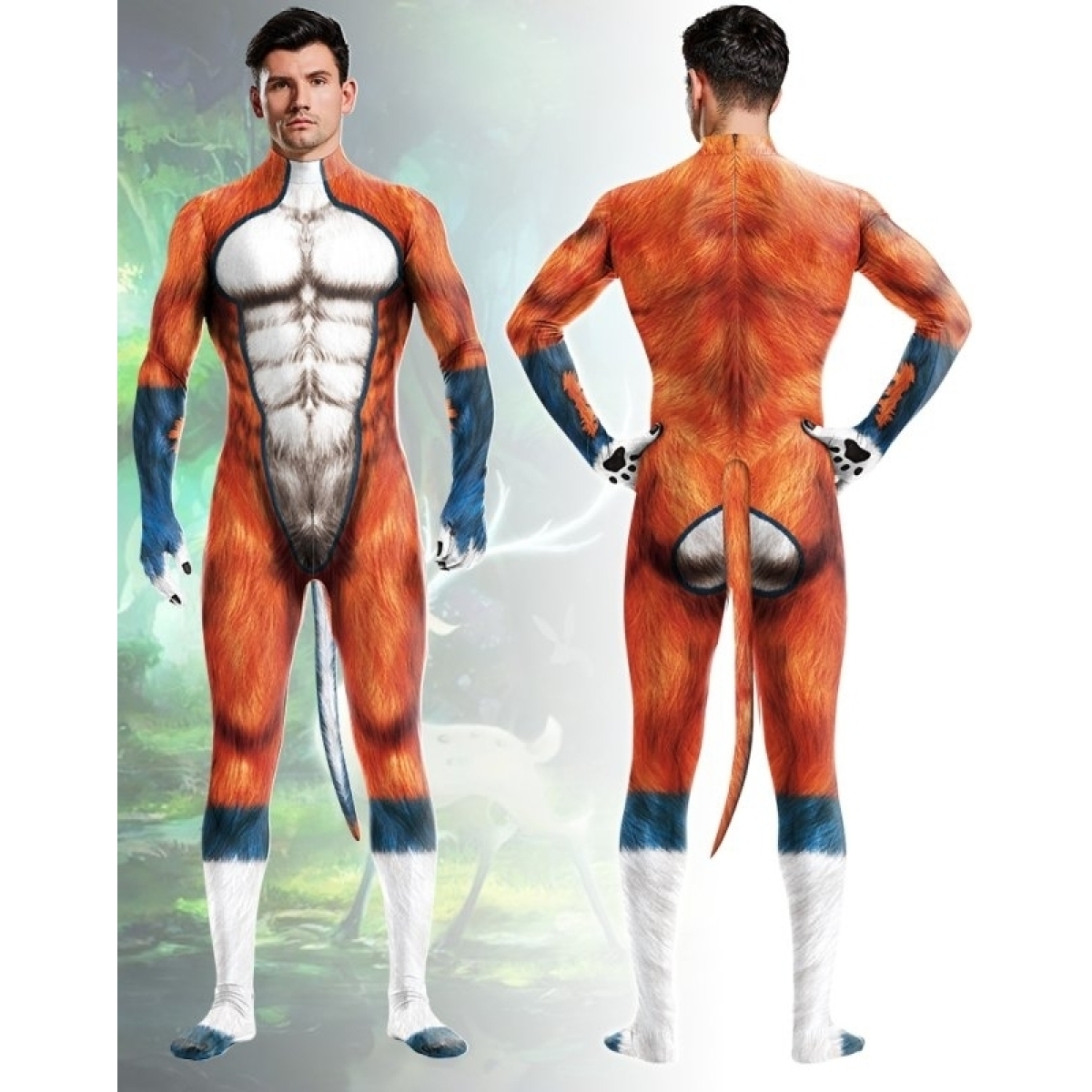 combinaison cosplay chien wild dog orange