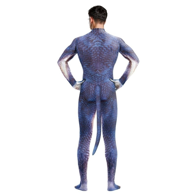 combinaison cosplay dinosaure raptus bleu blanc 1