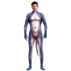 combinaison cosplay dinosaure raptus bleu blanc