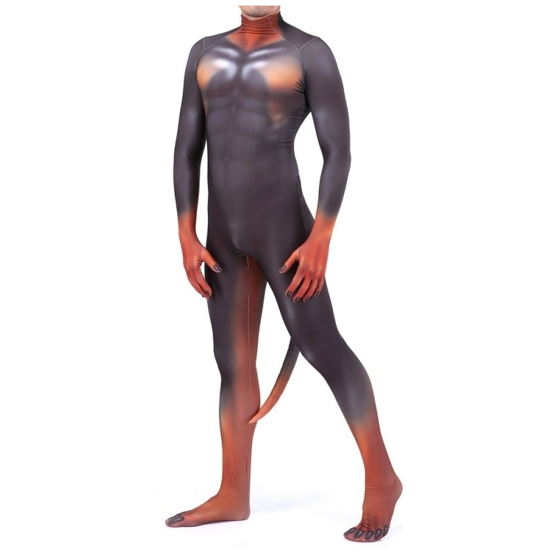 combinaison cosplay doberman noire et feu 3