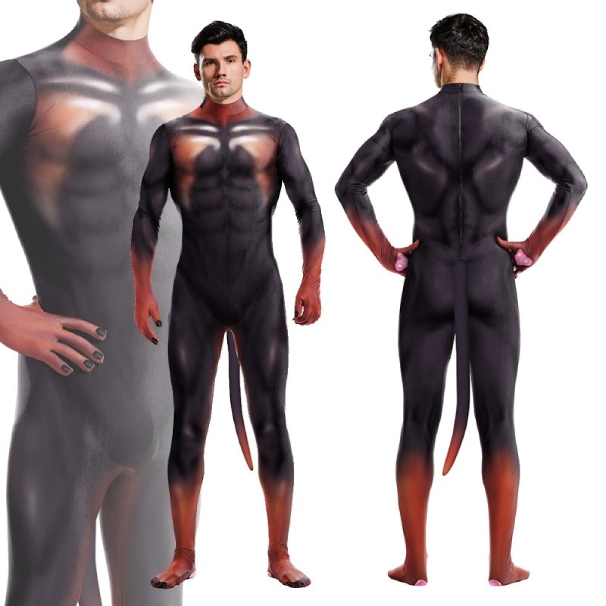 combinaison cosplay doberman noire et feu 6