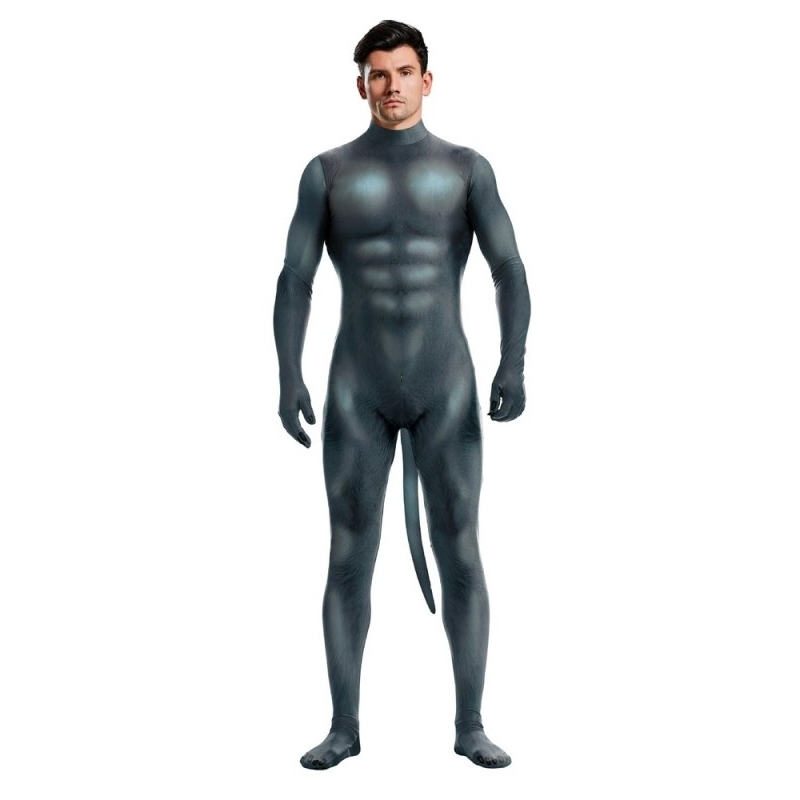 combinaison cosplay dog gris bleu 1