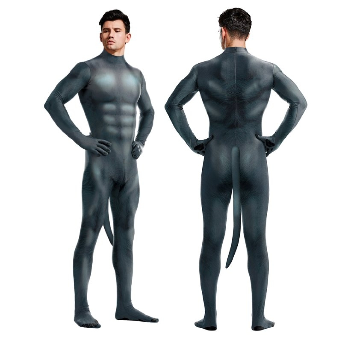 combinaison cosplay dog gris bleu