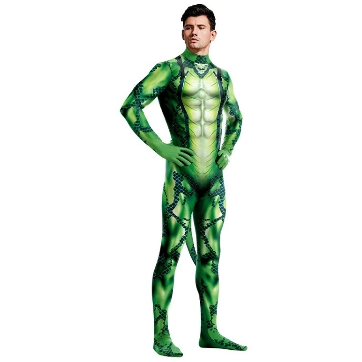 combinaison cosplay grenouille frogman vert 2