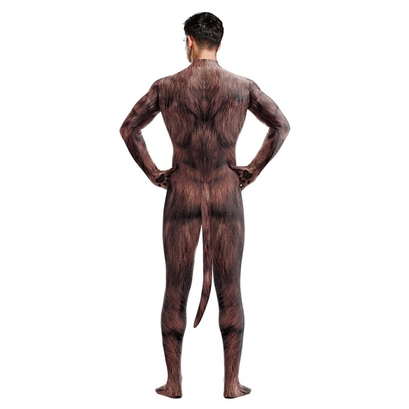 combinaison cosplay loup garou werewolf marron 1