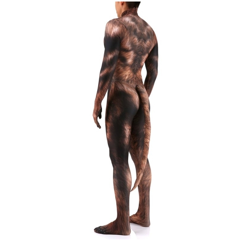 combinaison cosplay loup garou werewolf marron 10