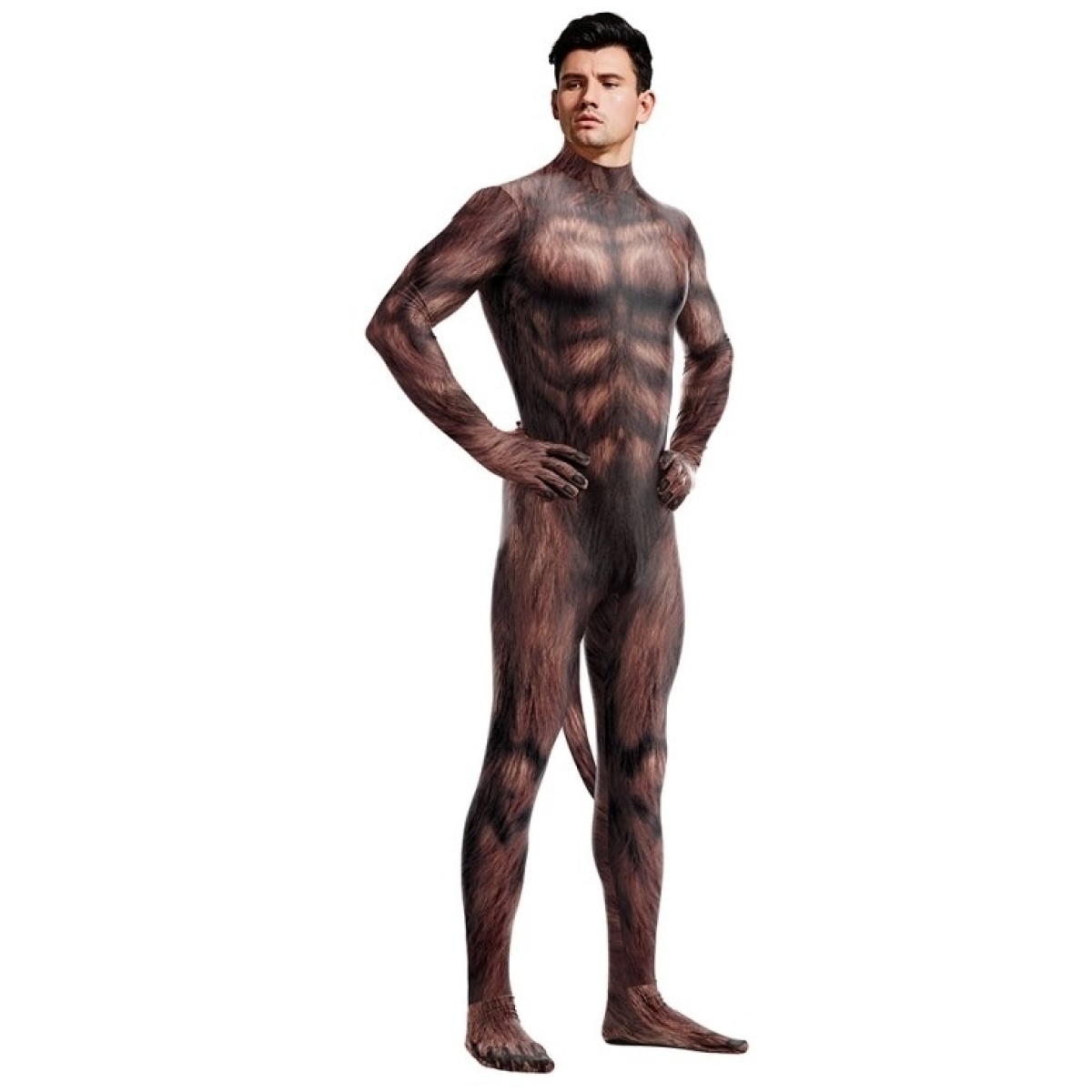 combinaison cosplay loup garou werewolf marron 3