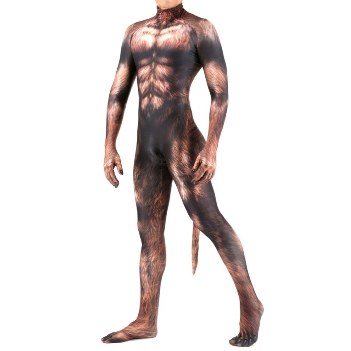 combinaison cosplay loup garou werewolf marron 5