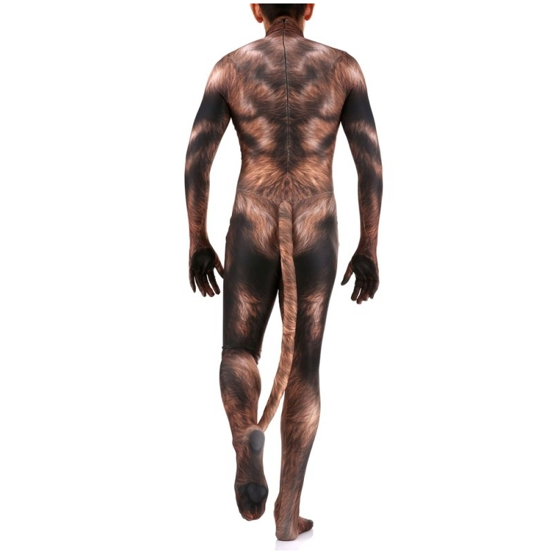 combinaison cosplay loup garou werewolf marron 6