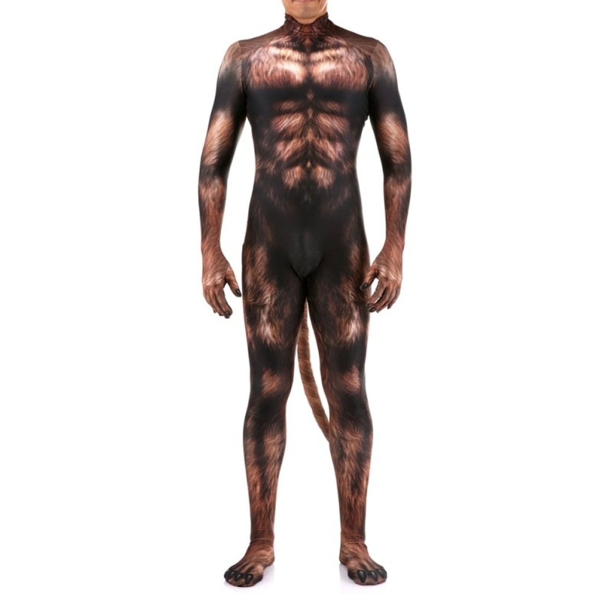 combinaison cosplay loup garou werewolf marron 7