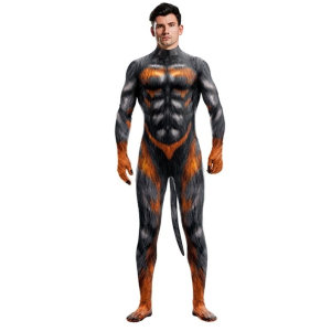 combinaison cosplay loup sexy wolf man noir feu