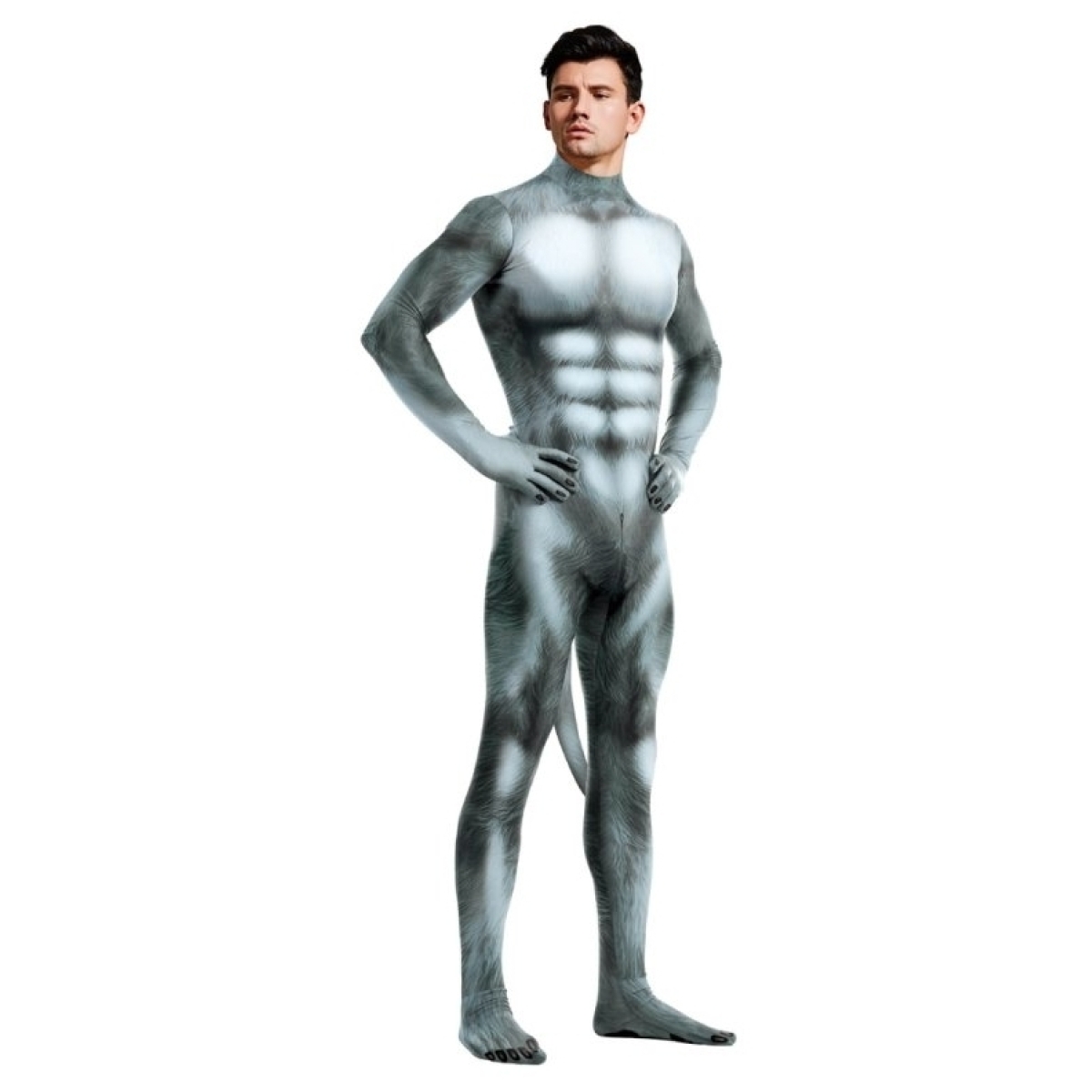 combinaison cosplay loup wolf gris 1