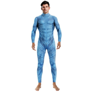 combinaison cosplay sous les mers fish bleue