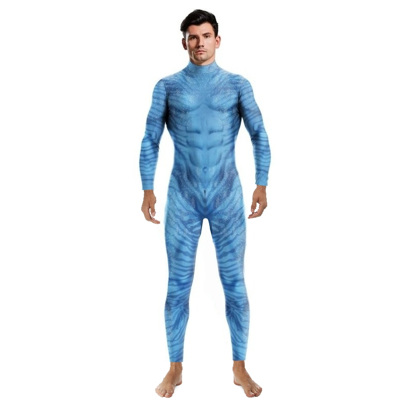 combinaison cosplay sous les mers fish bleue