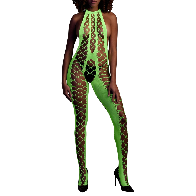 combinaison filet et dos nu vert fluo scaled