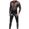 combinaison integrale tulle et fetish noire