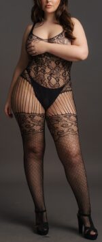 combinaison motifs floraux anabella noir scaled