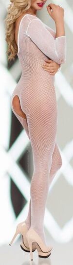 combinaison resille ouverte netty blanche 1