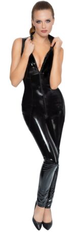 combinaison vinyl overall zip v noire 2