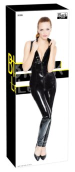 combinaison vinyl overall zip v noire 6