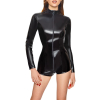 combinaison vinyl short noire