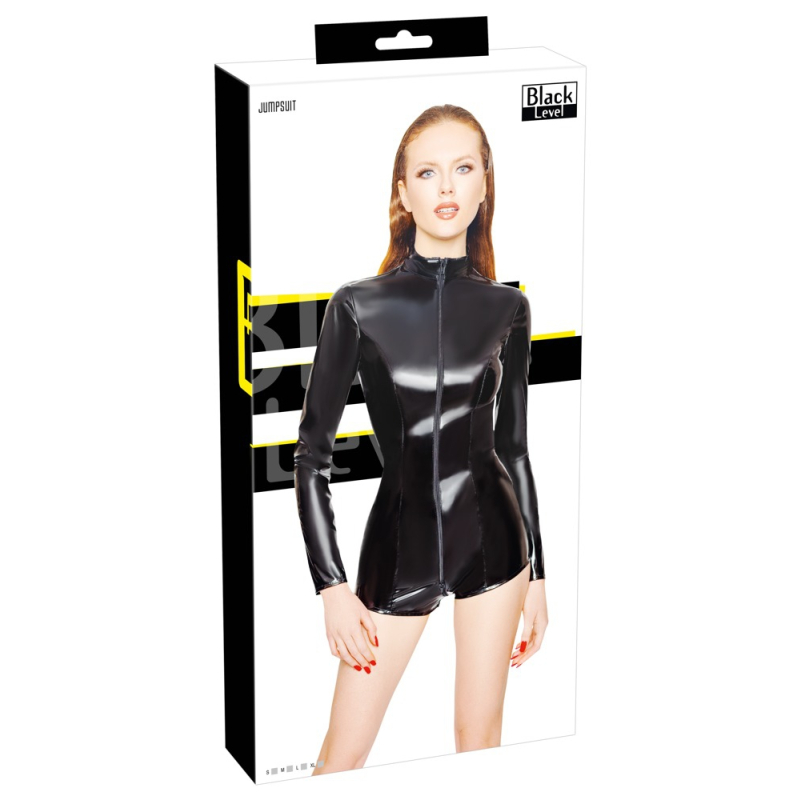 combinaison vinyl short noire 7
