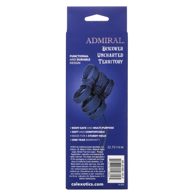 corde de bondage admiral 10 metres bleue 2