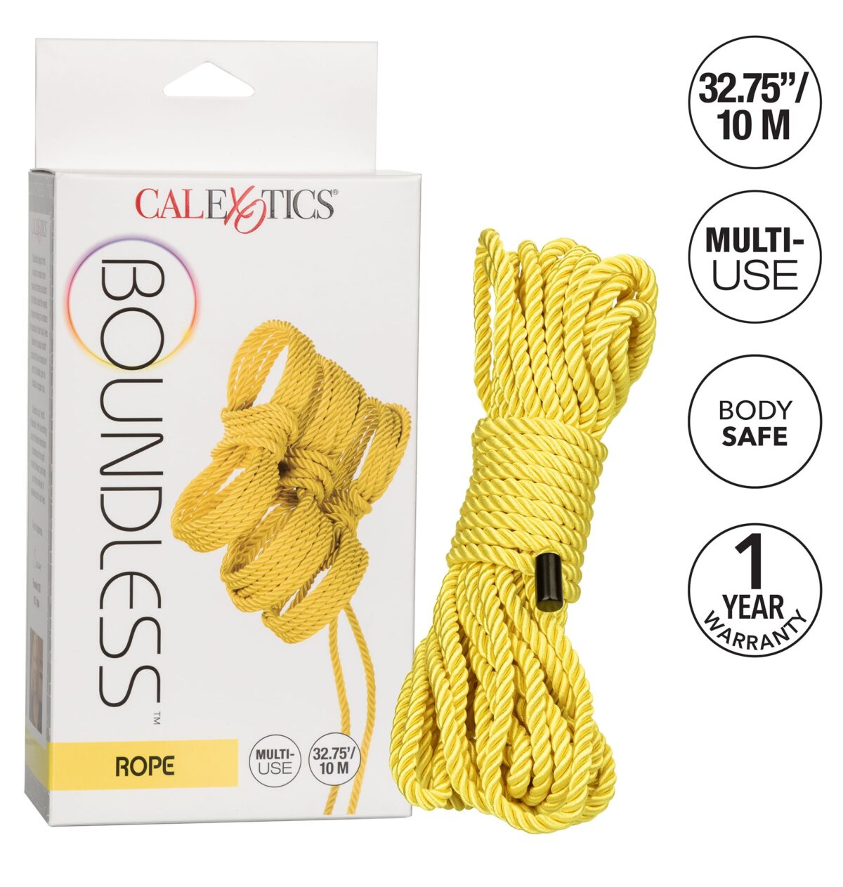corde de bondage boundless 10m jaune 2