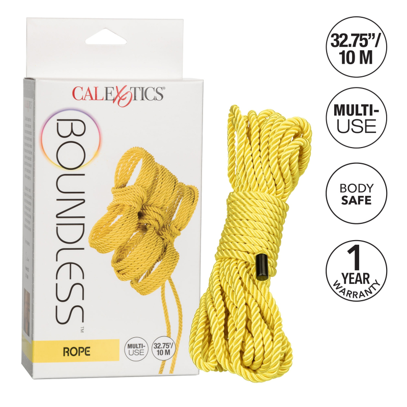 corde de bondage boundless 10m jaune 2