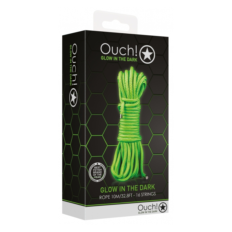 corde de bondage phosphorescente glow rope 10m 1