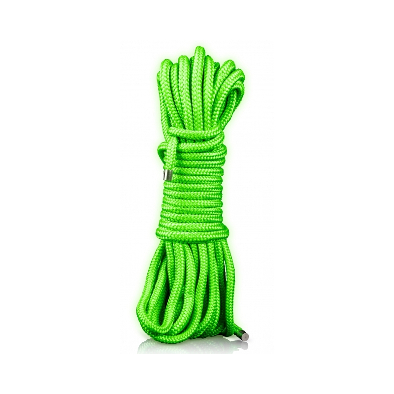 corde de bondage phosphorescente glow rope 10m