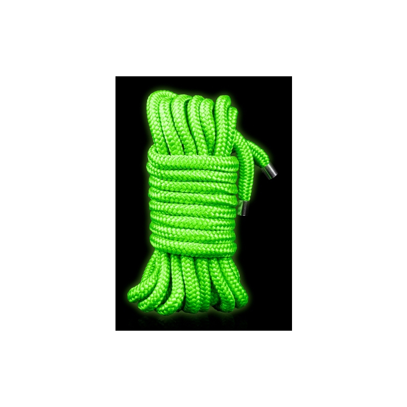 corde de bondage phosphorescente glow rope 5m 2