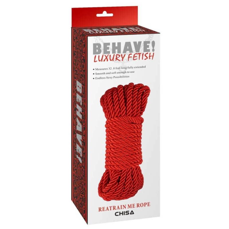 corde de bondage reatrain me rope 10m rouge 1