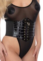 corset a lacets croco cinchery noir 2
