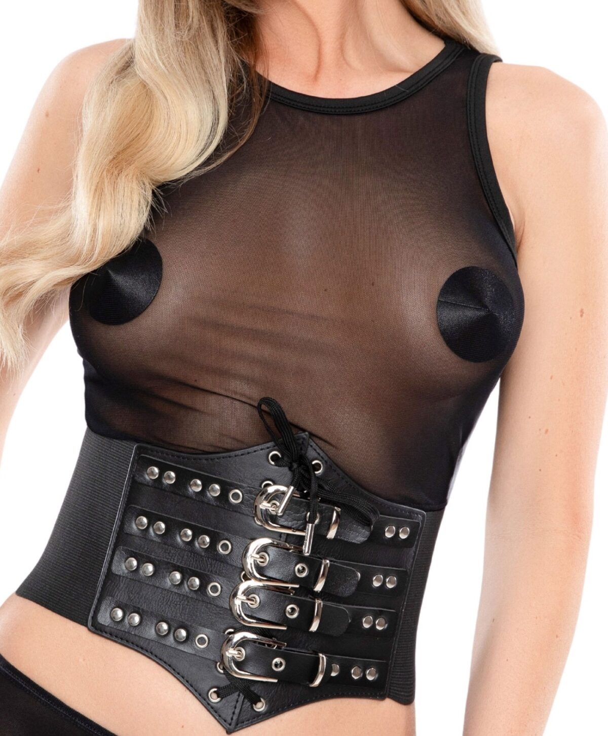 corset a lacets et sangles cinchery noir 3