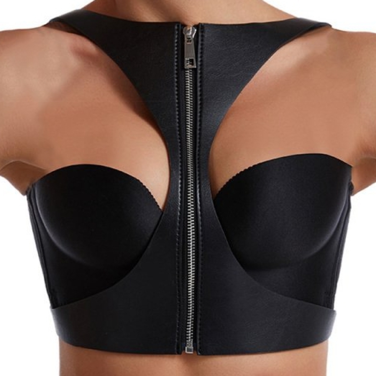 corset sm vinyle noir