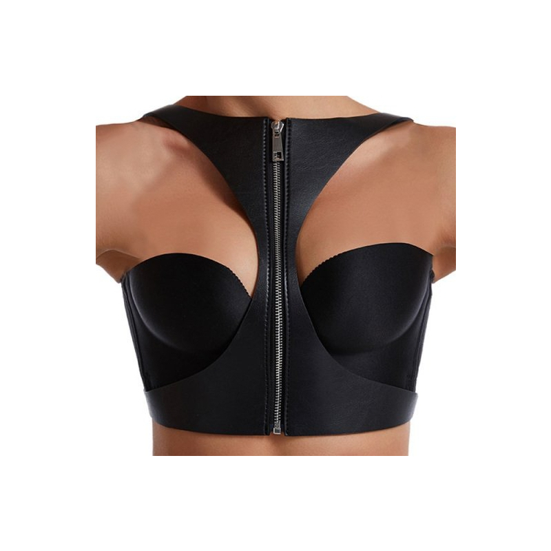 corset sm vinyle noir