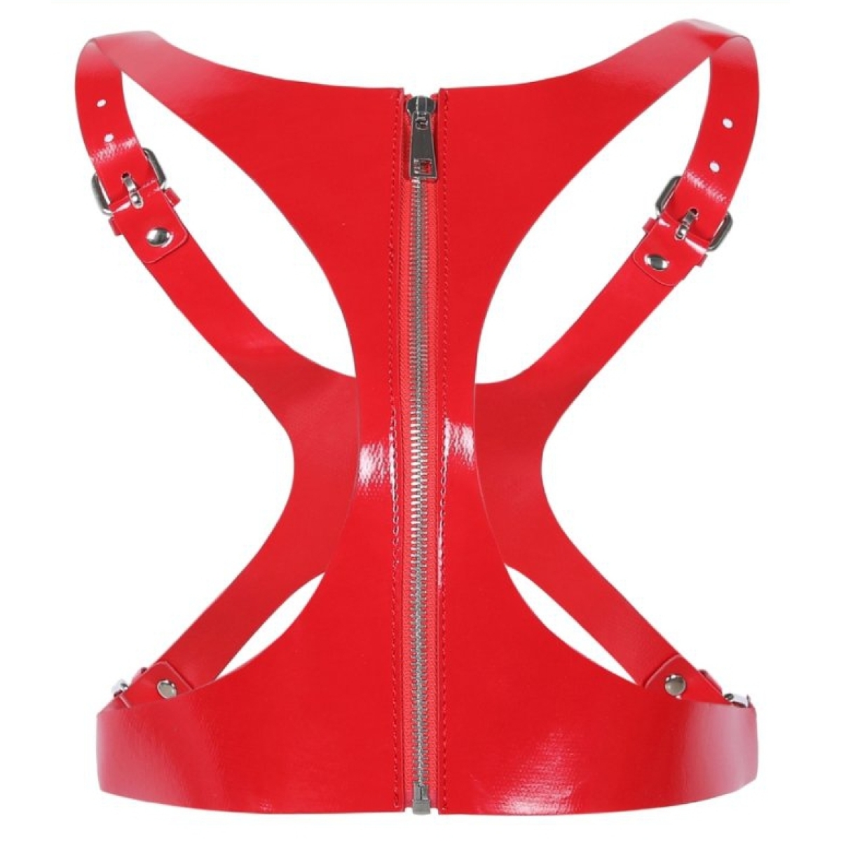 corset sm vinyle rouge