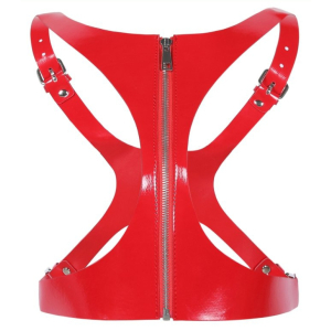 corset sm vinyle rouge