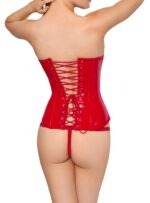 corset vinyl corsage rouge 1