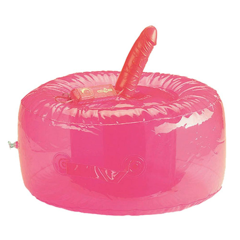 coussin avec gode vibrant 13 x 4 cm rose
