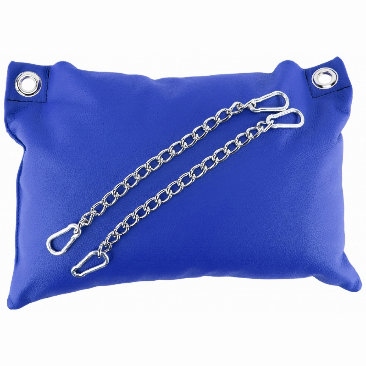 coussin en cuir 20 x 25cm chaines bleu 1