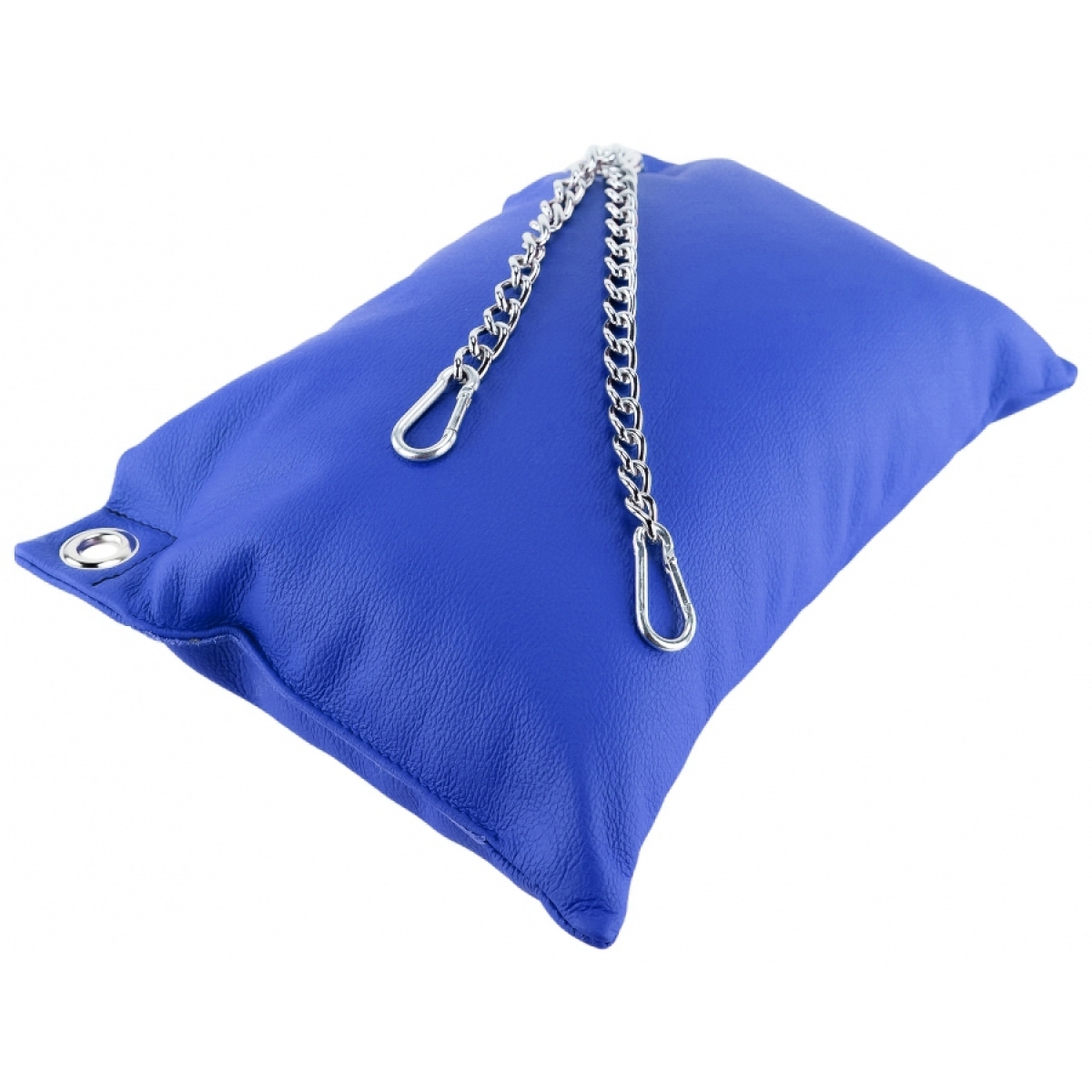 coussin en cuir 20 x 25cm chaines bleu 3