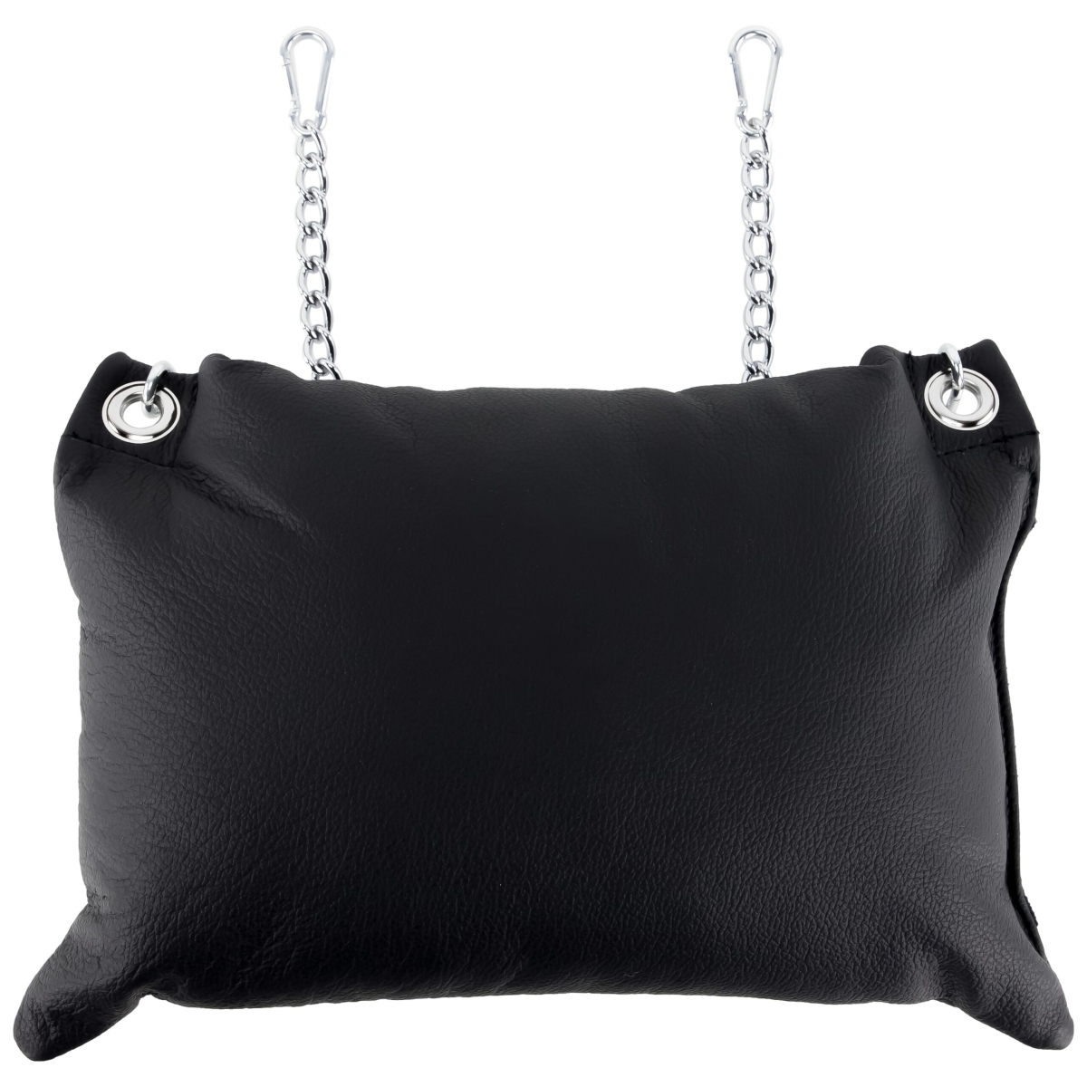 coussin en cuir 20 x 25cm chaines noir scaled