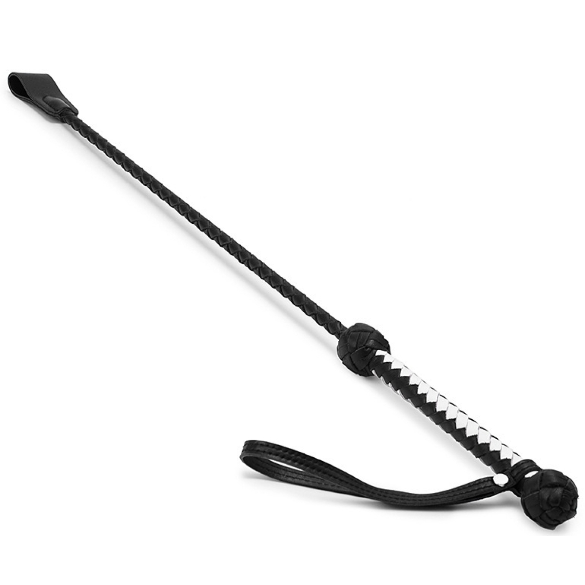 cravache en cuir woveny 64cm